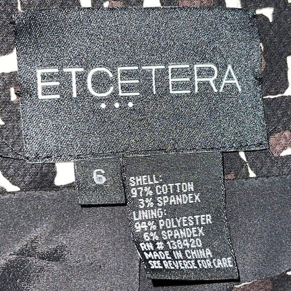 Etcetera Jacket Womens Size 6 retro geo print long sleeve cotten blend Blazer - Picture 9 of 10